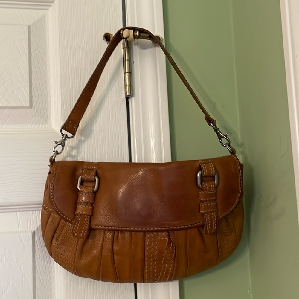 Vintage Fossil Genuine Leather Hobo Shoulder Bag